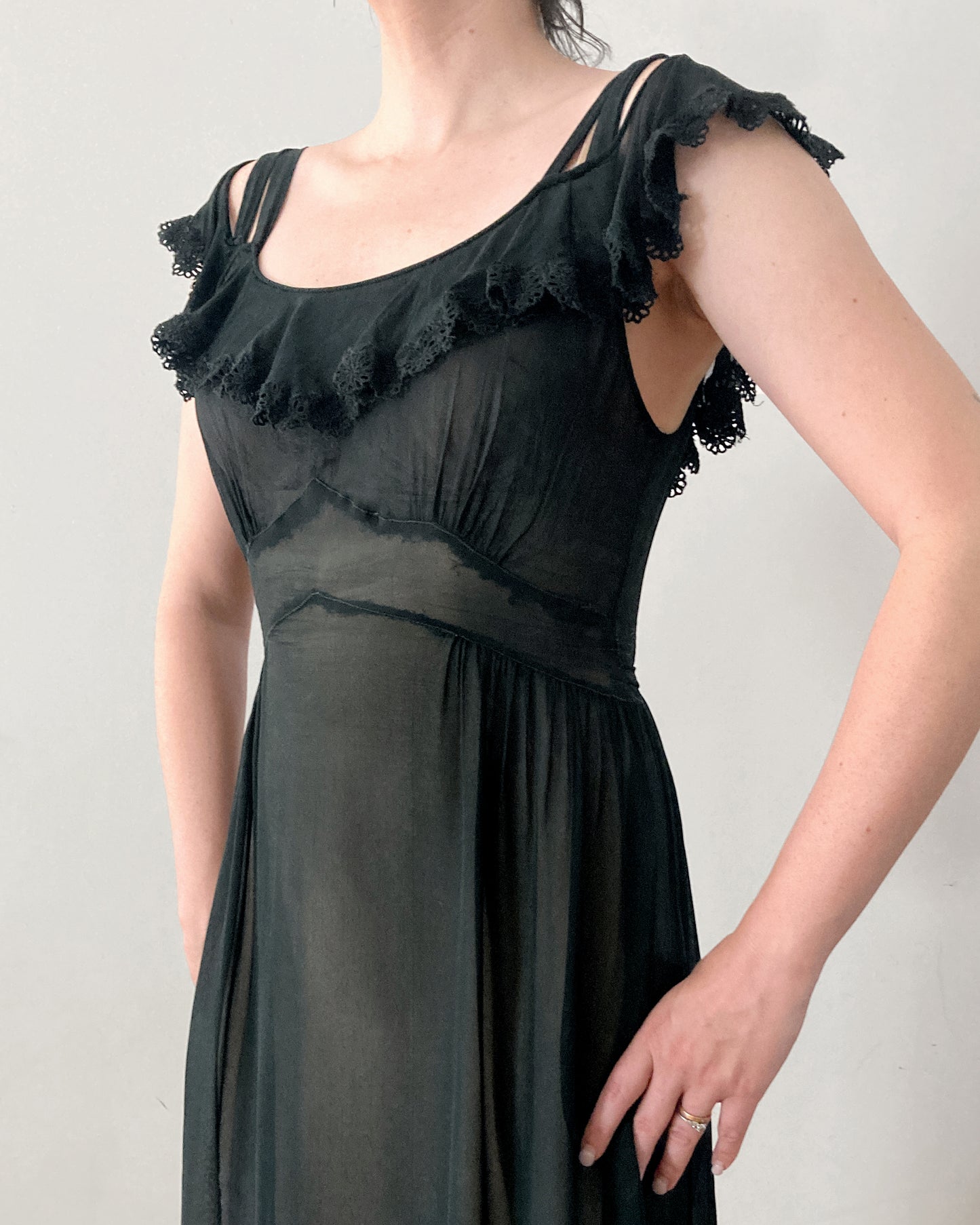 1930s Sheer Slip Dress–Size 2