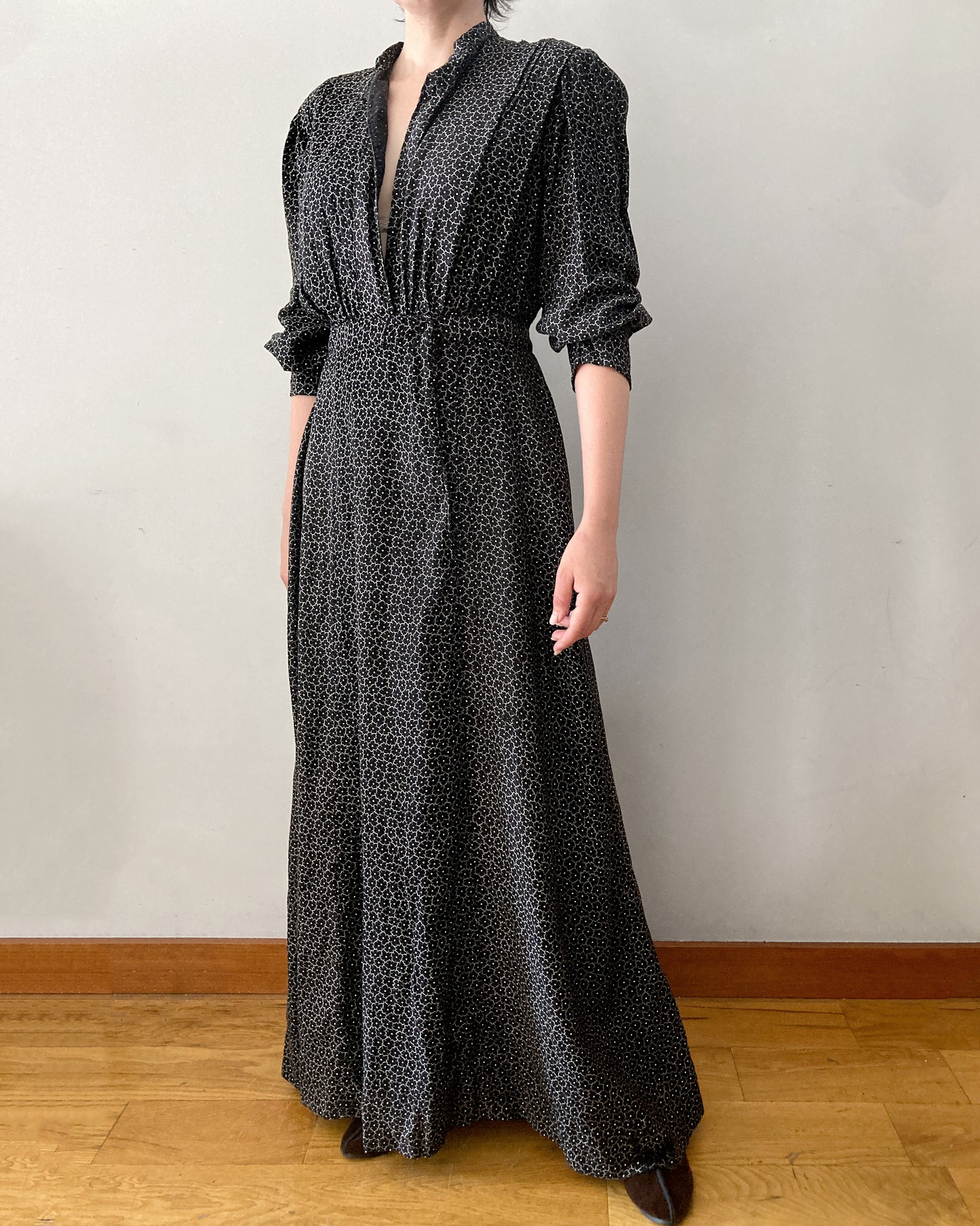 Antique Calico Work Dress–S/M