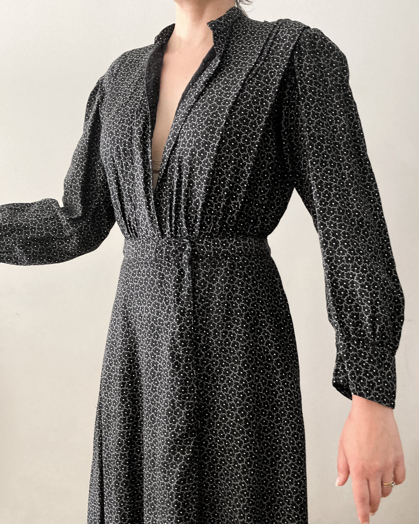 Antique Calico Work Dress–S/M