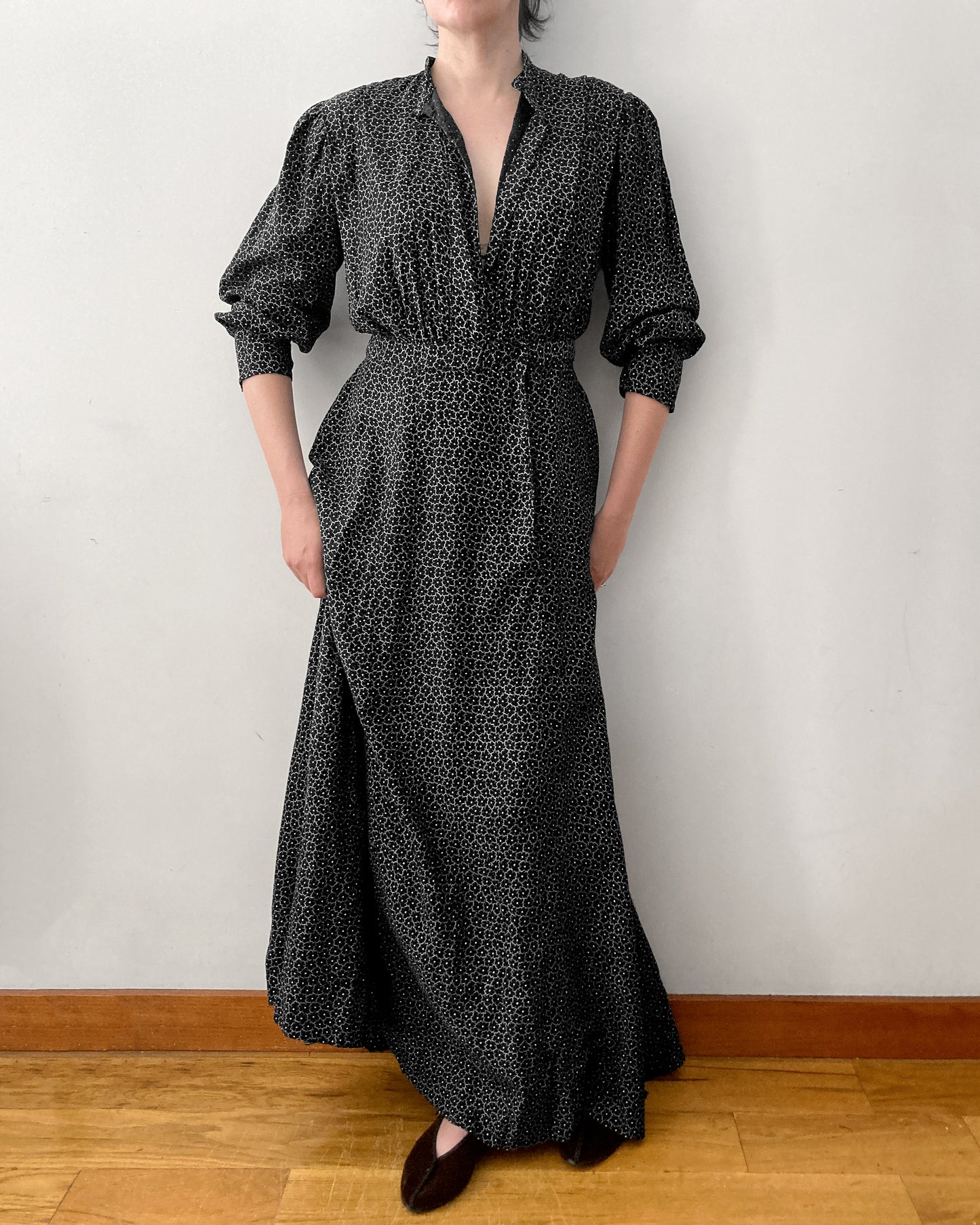 Antique Calico Work Dress–S/M