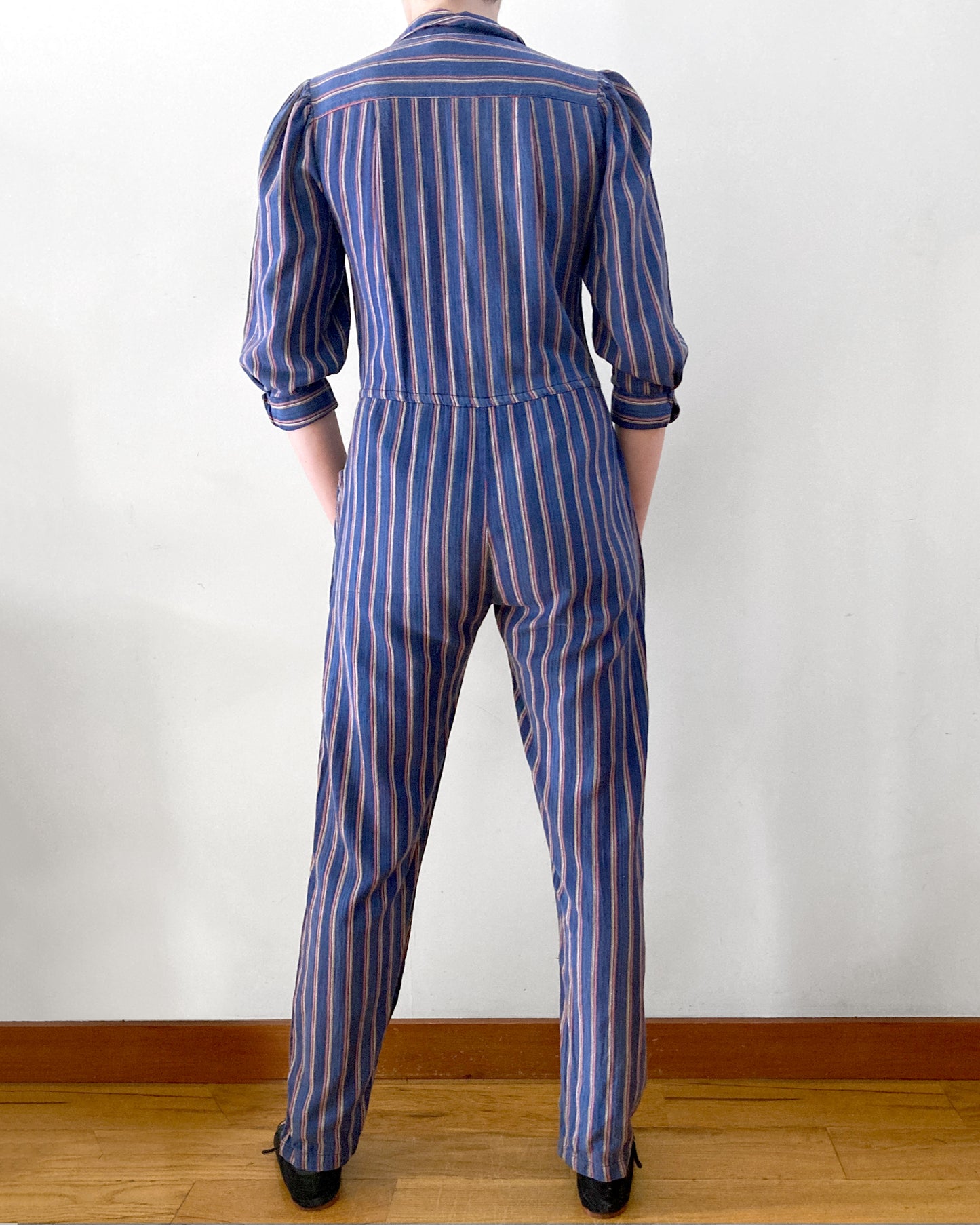 80s Flannel Jumpsuit–S