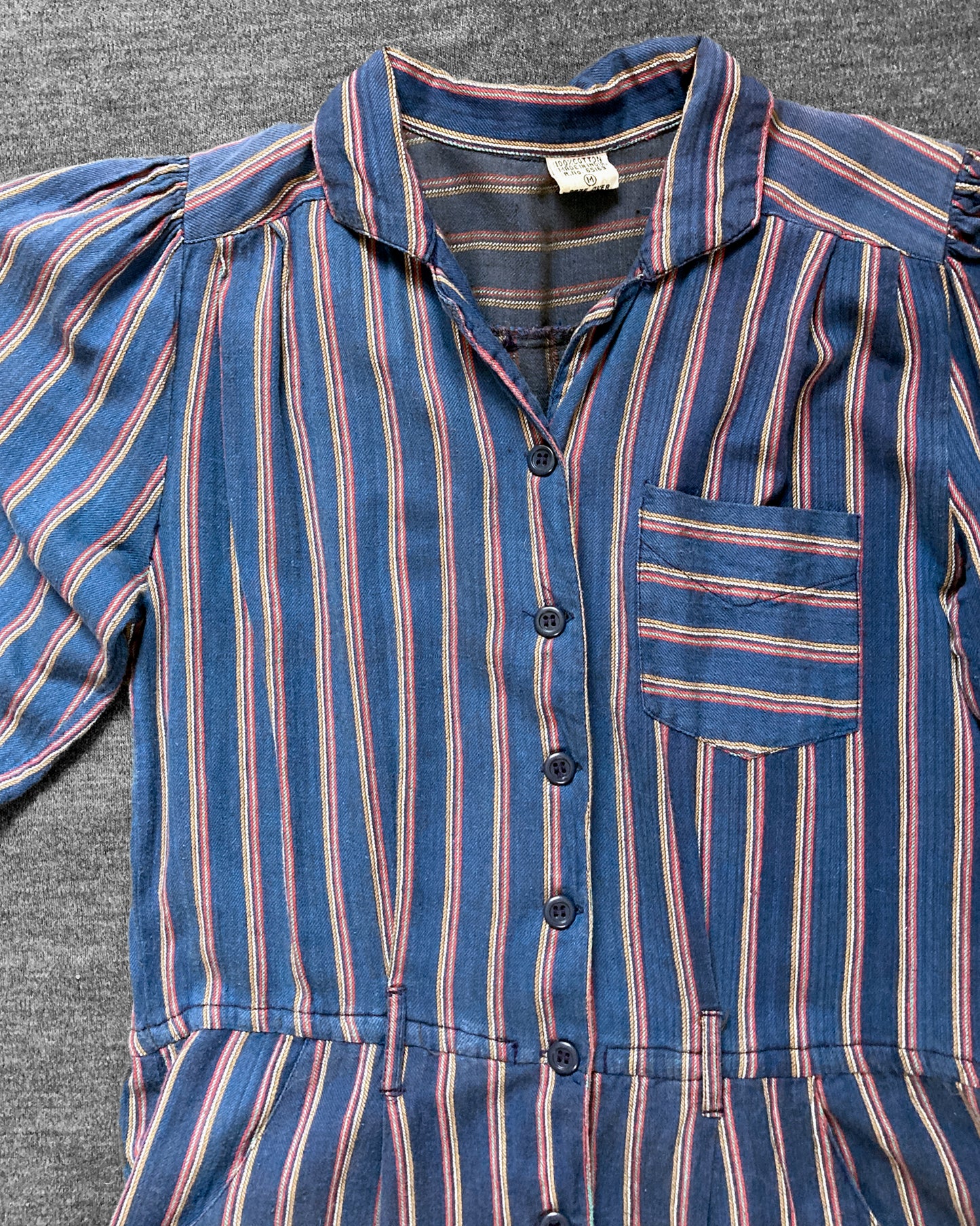 80s Flannel Jumpsuit–S