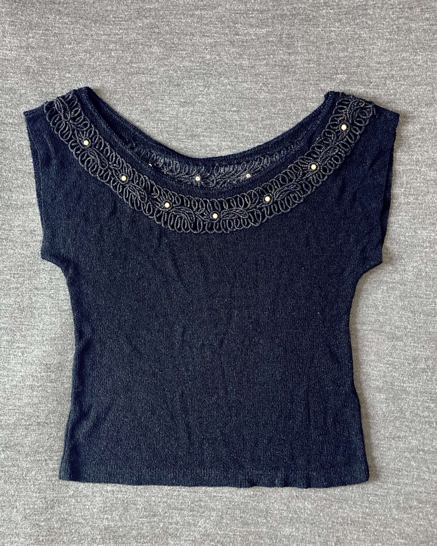 1950s Knit Rayon Top–S/M