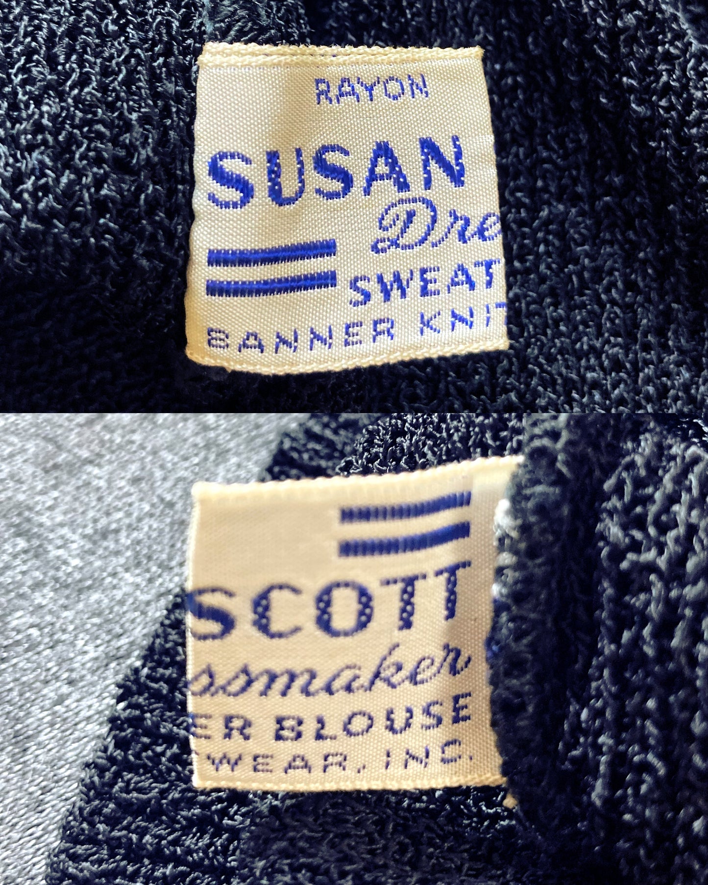 1950s Knit Rayon Top–S/M