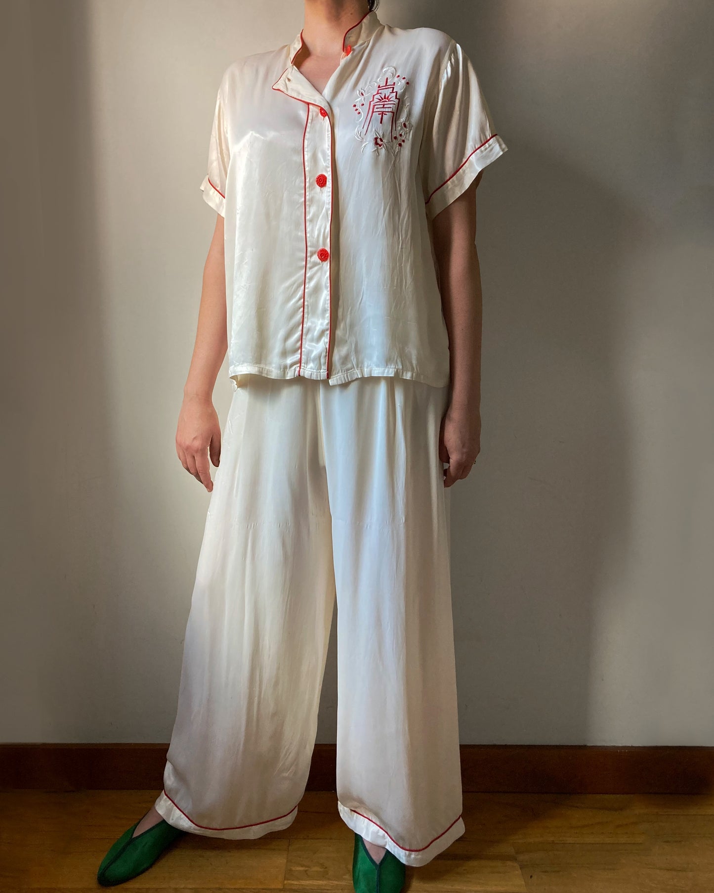 1940s Rayon Satin PJs–M