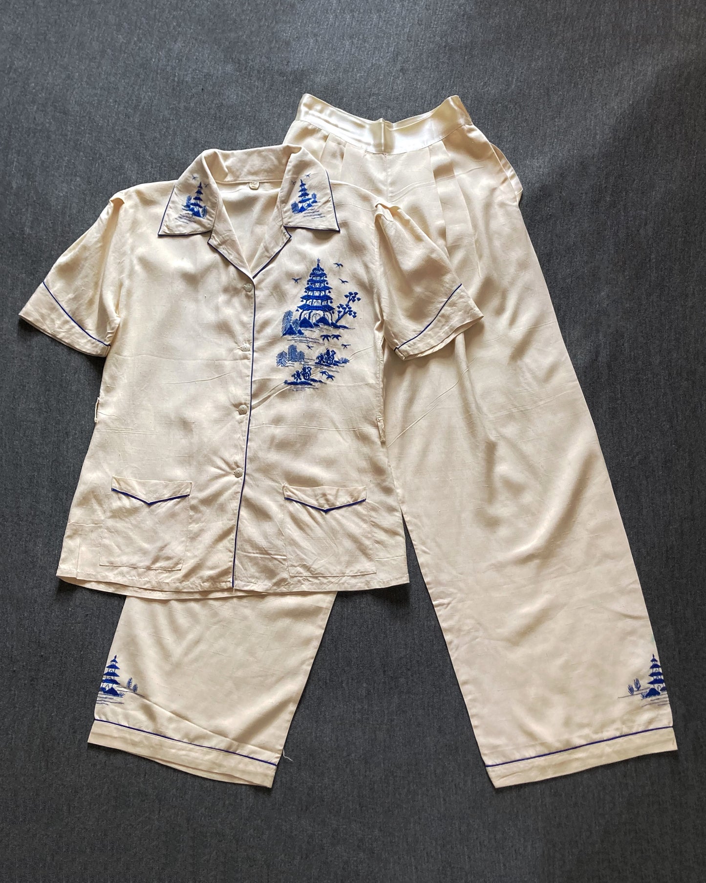 1930s Silk Pajamas–XS
