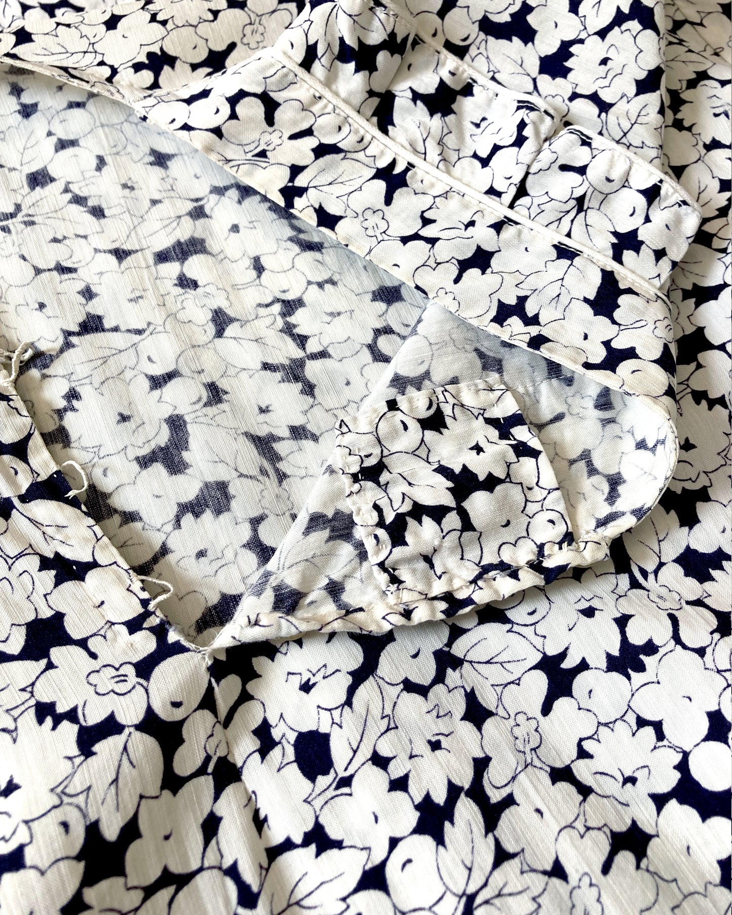 1920s Floral Cotton Dress–M