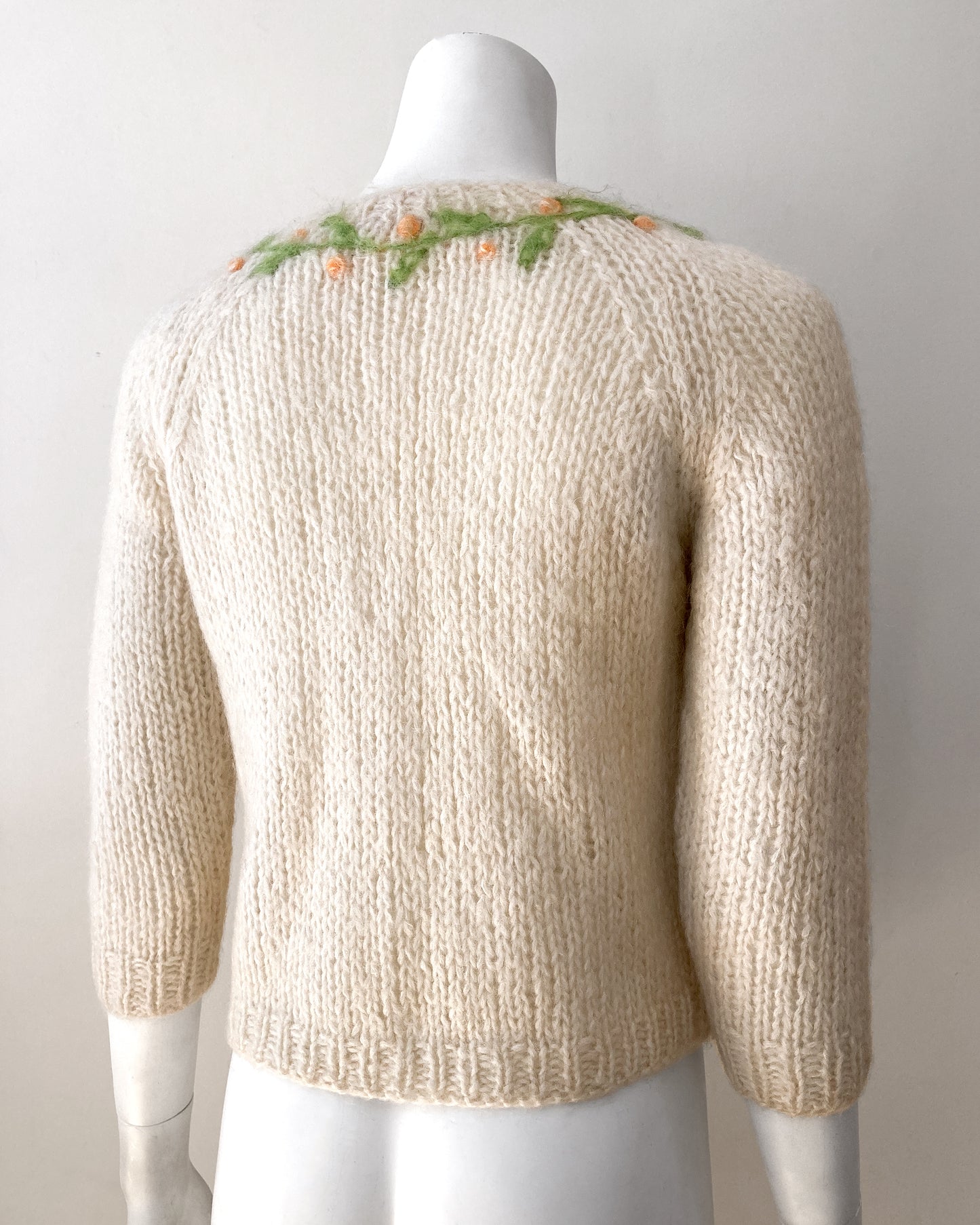 1960s Floral Mohair Cardigan–S
