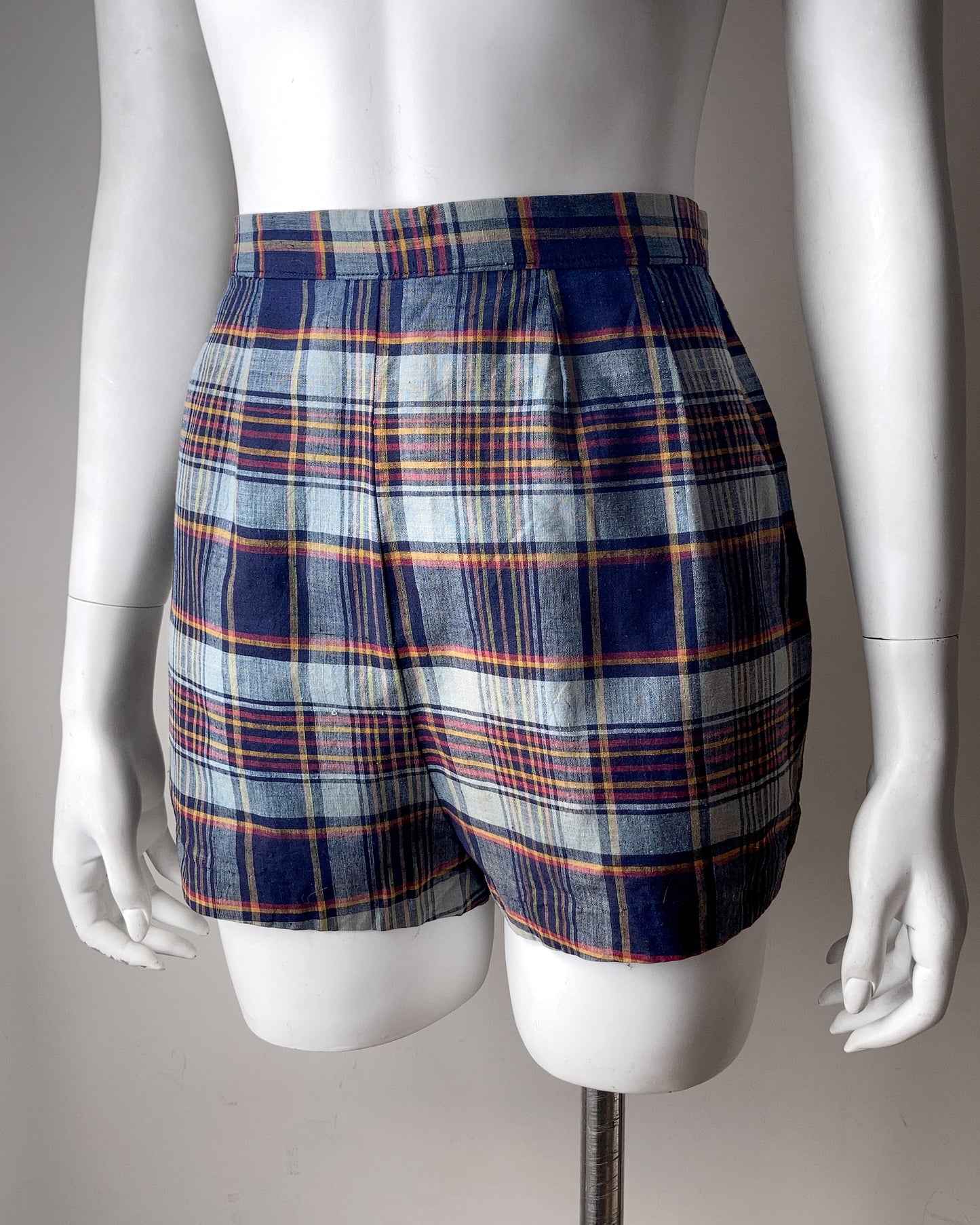 1950s Madras Short Shorts–Size 4/6