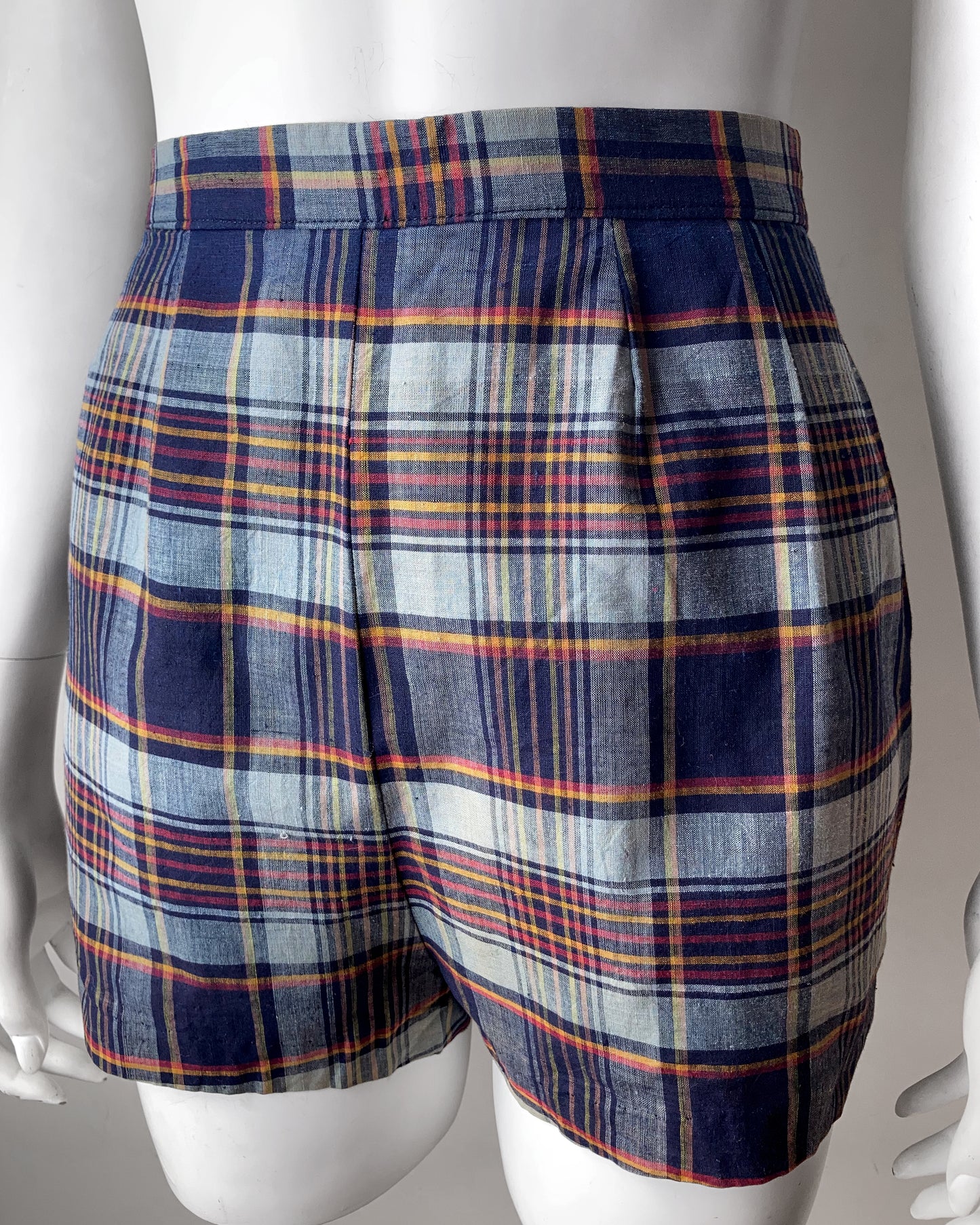1950s Madras Short Shorts–Size 4/6