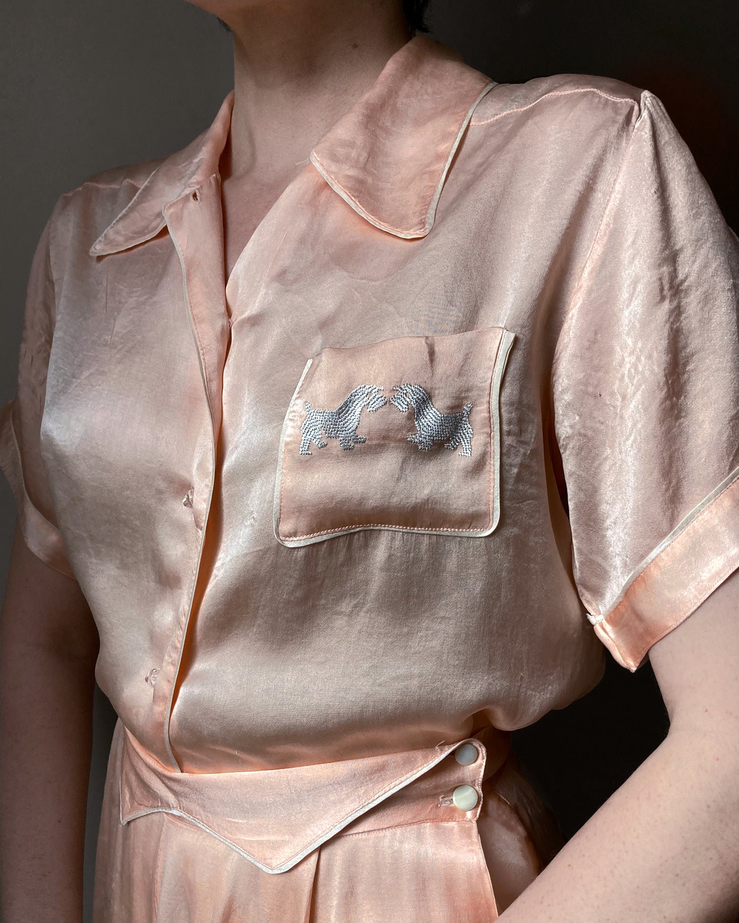 1930s Silk Pajama Set–S
