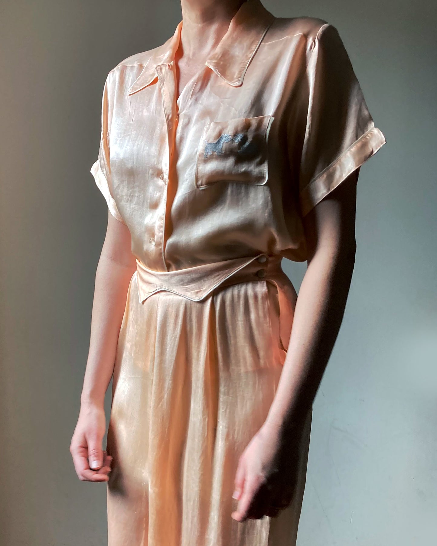 1930s Silk Pajama Set–S