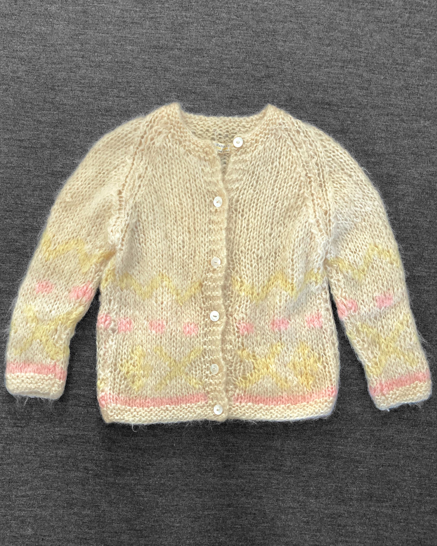 1960s Pastel Mohair Cardigan–S