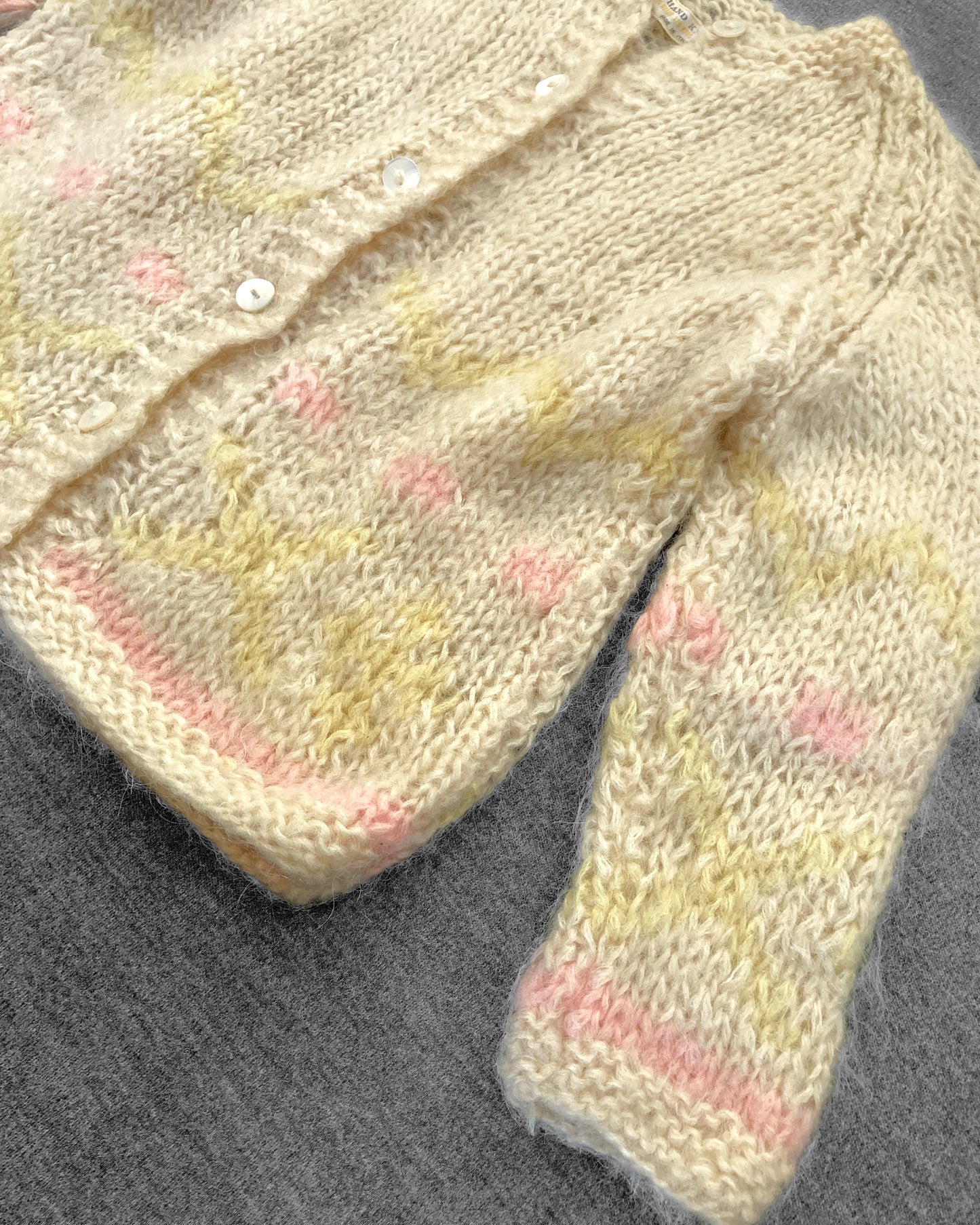 1960s Pastel Mohair Cardigan–S