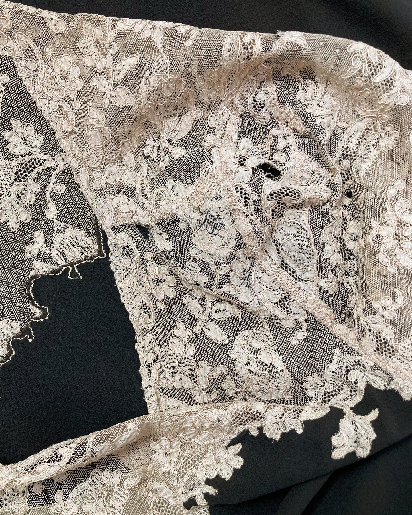 1920s Illusion Lace Dress–S