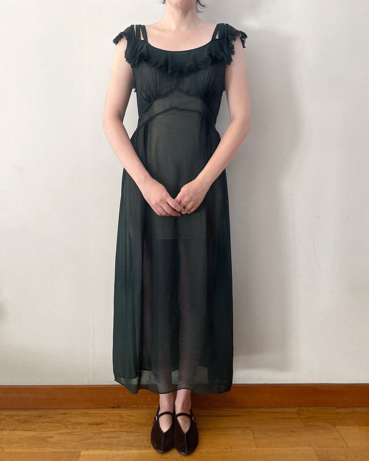 1930s Sheer Slip Dress–Size 2