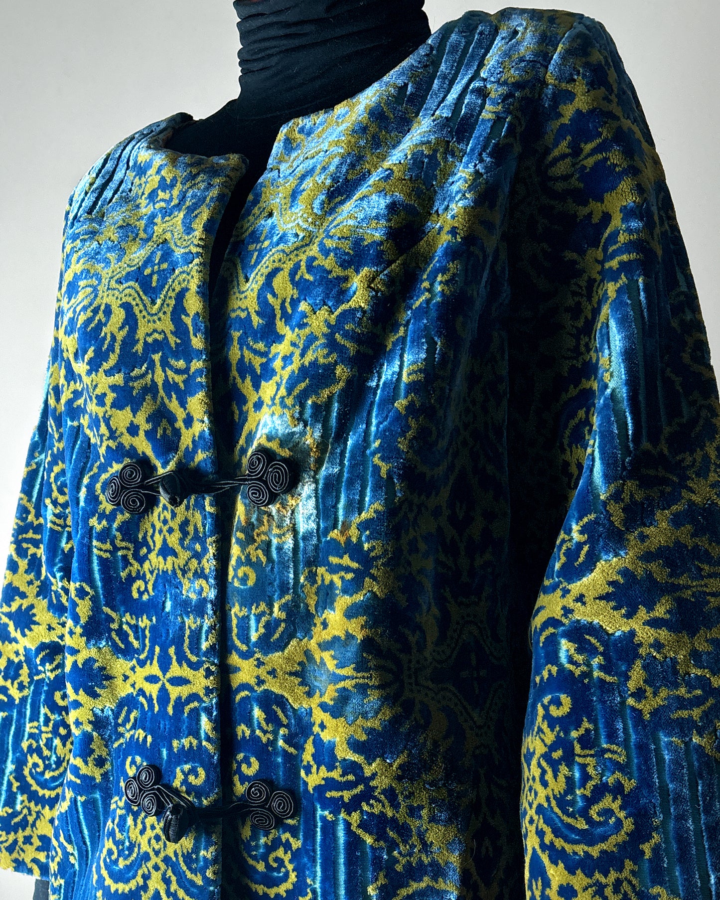 1960s Figured Velvet Coat–S