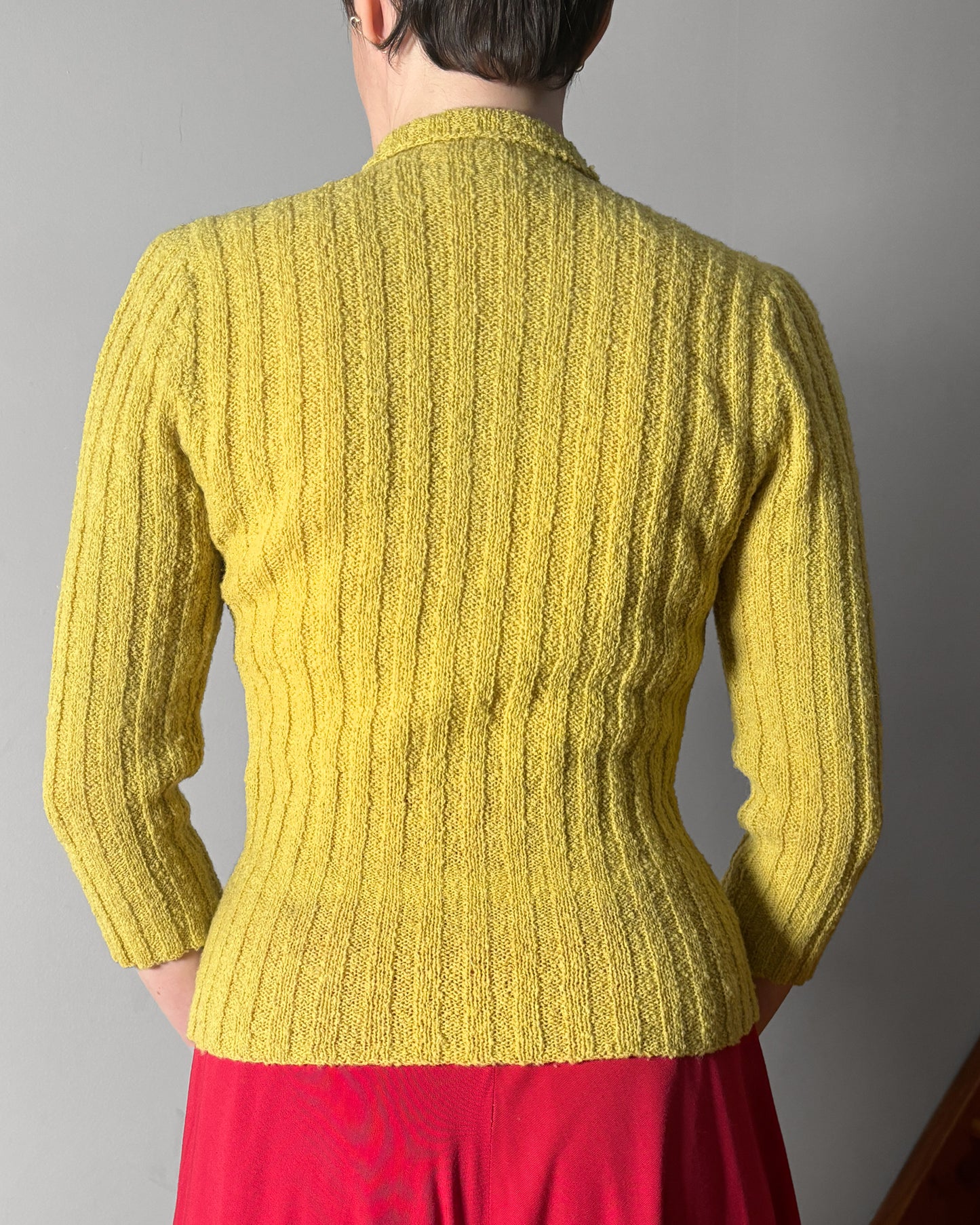 1940s Button Up Sweater–S