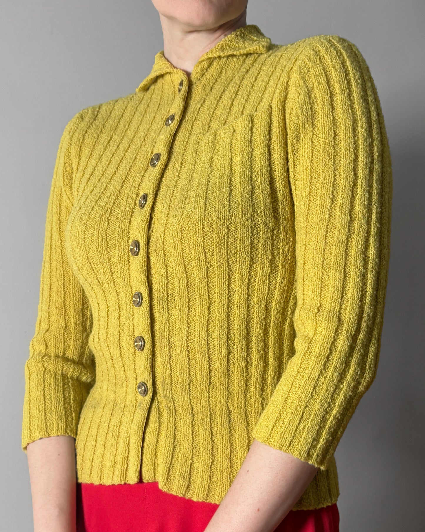 1940s Button Up Sweater–S