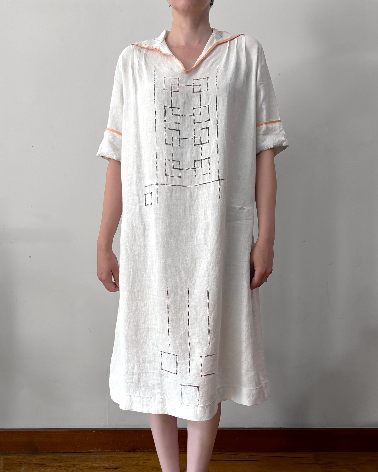 1920s Linen Day Dress