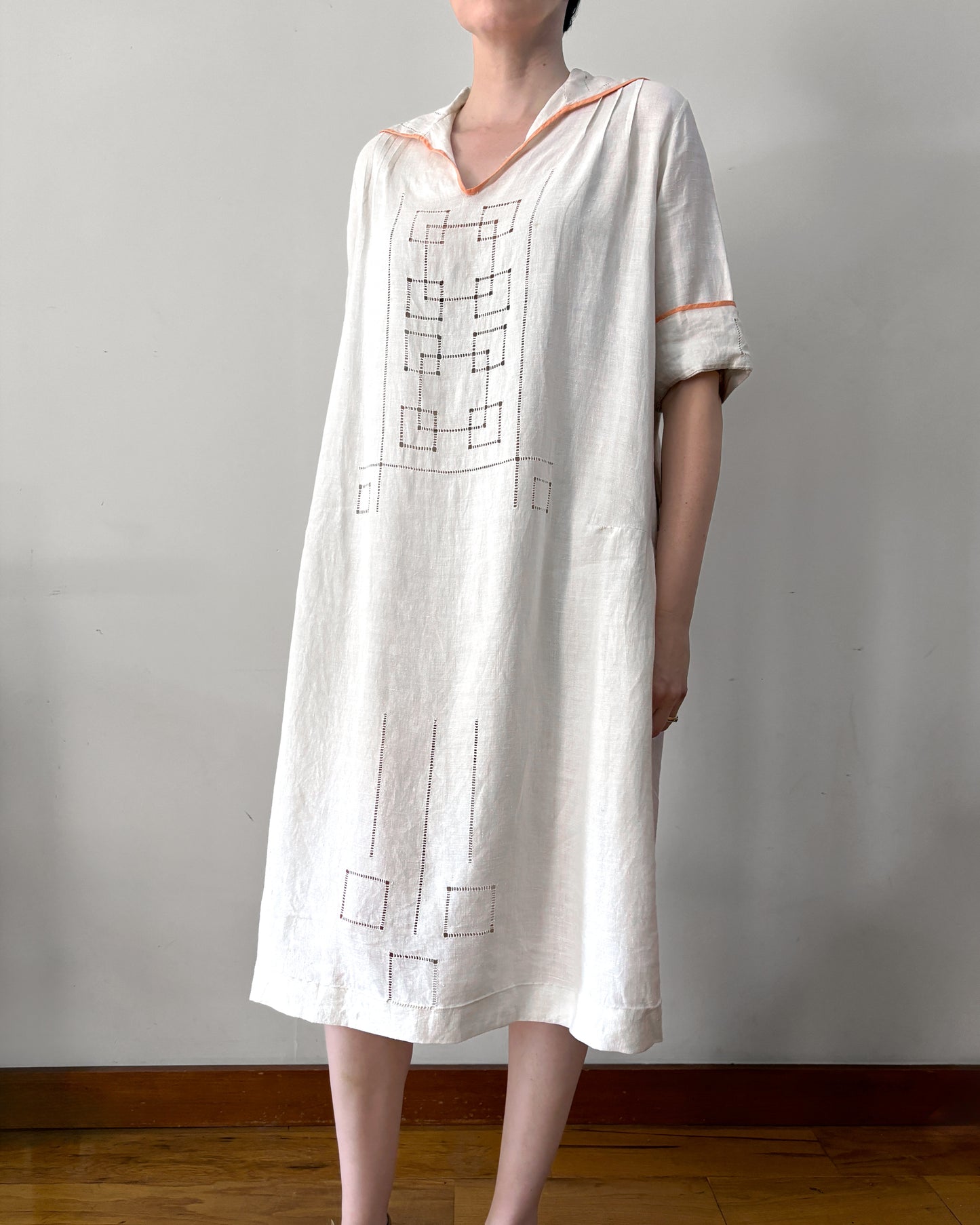 1920s Linen Day Dress