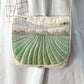 1980s Pastoral Fiber Art Silk Purse