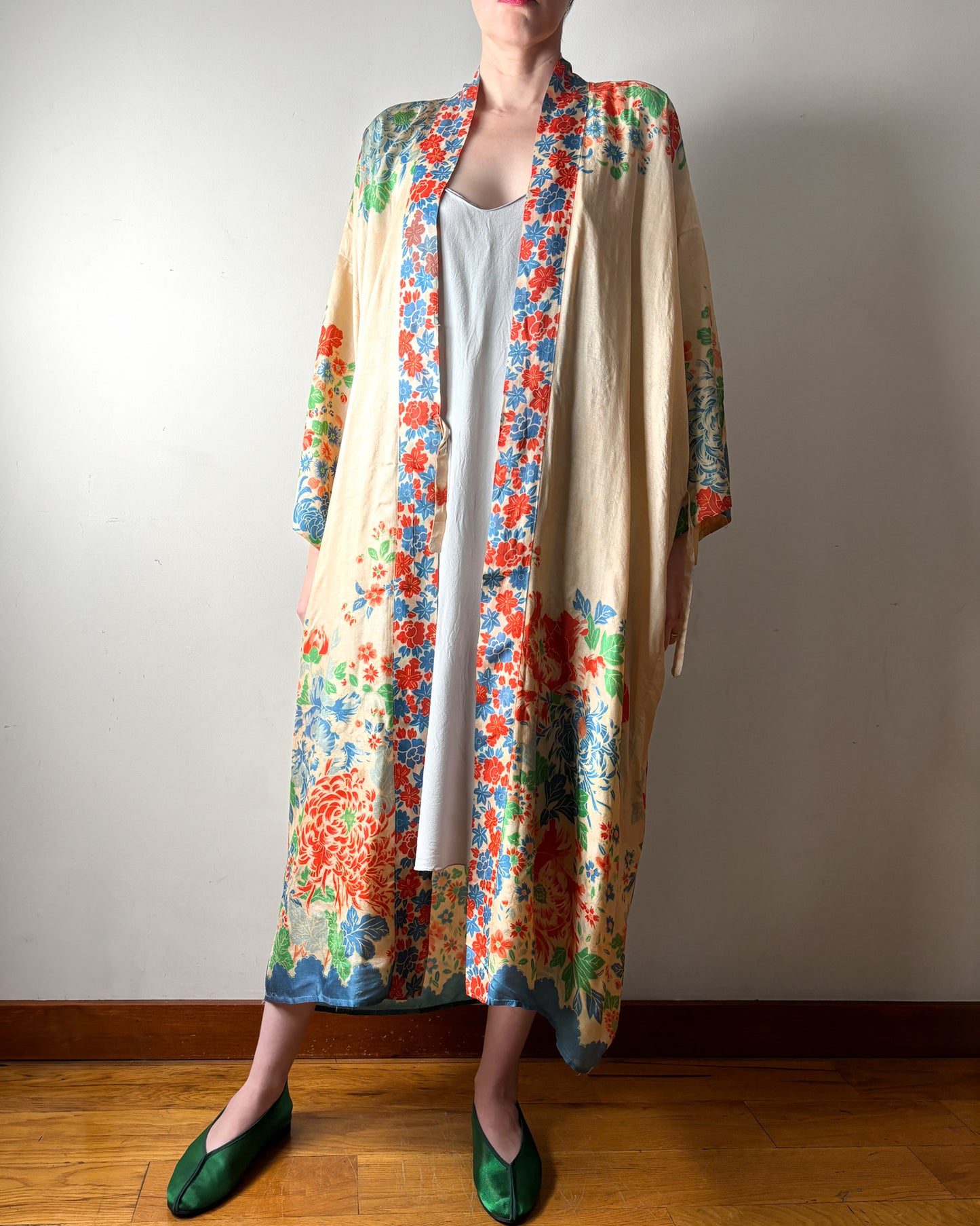 1920s Pongee Silk Robe