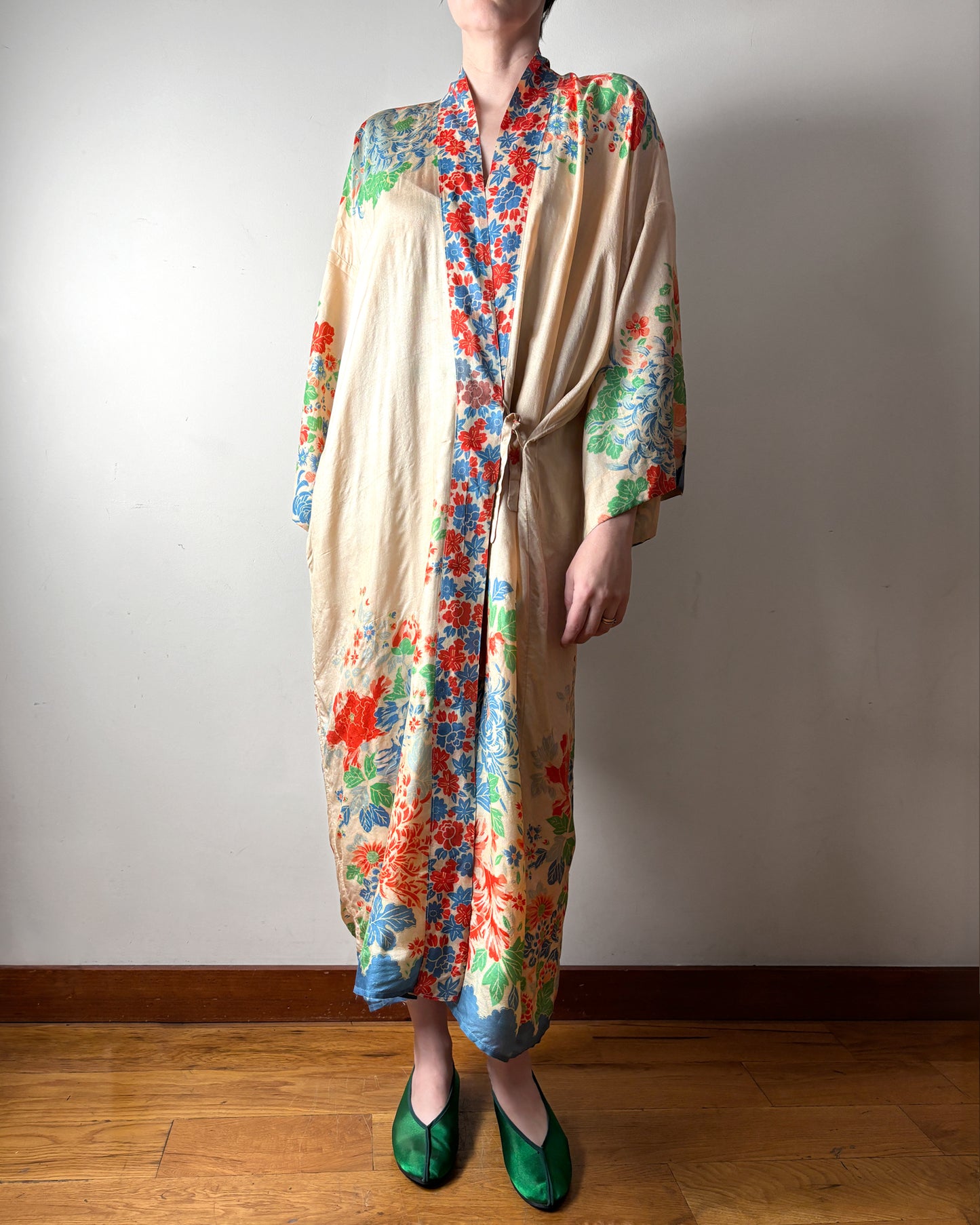 1920s Pongee Silk Robe