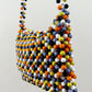 1980s Plastic Bead Shoulder Purse