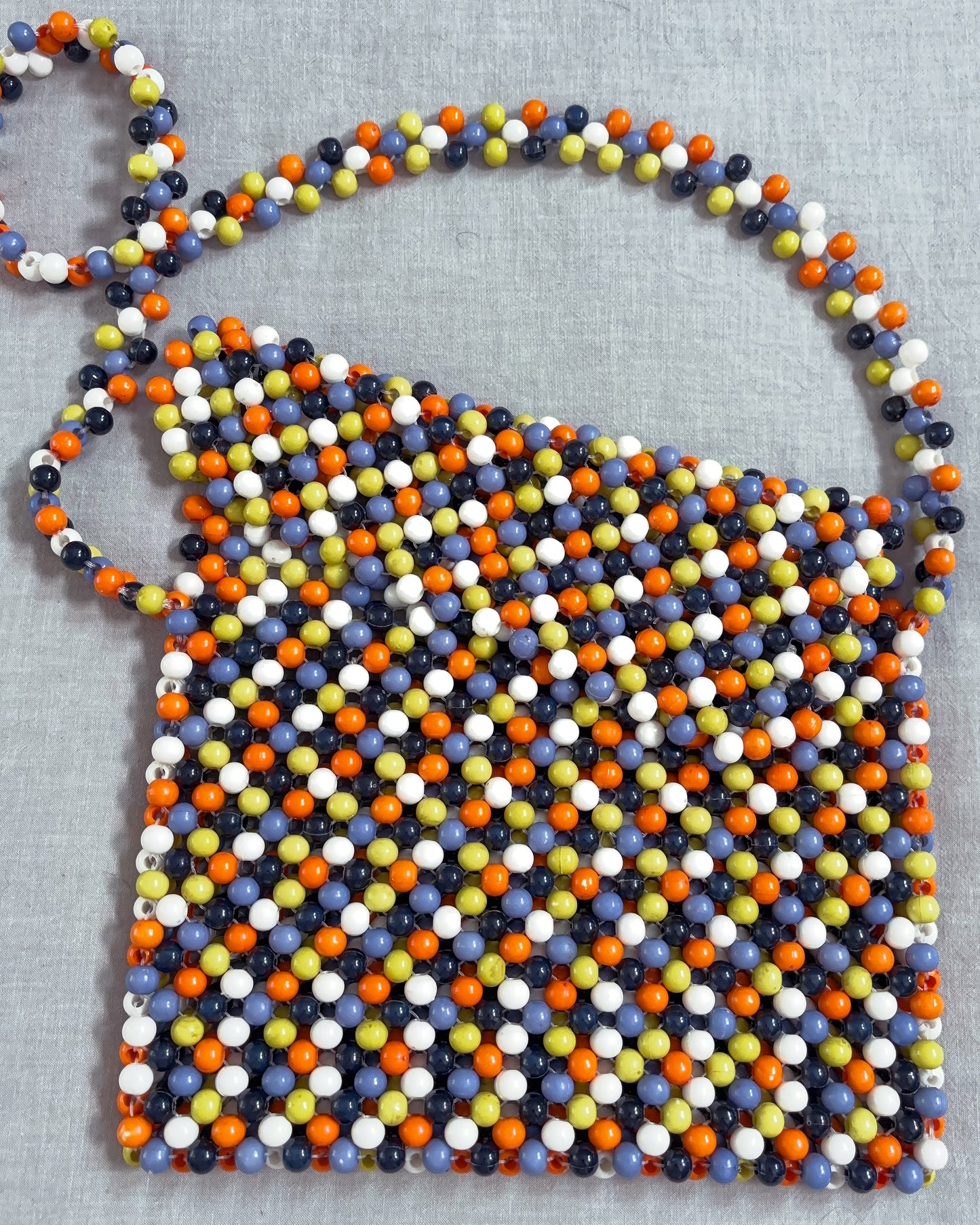 1980s Plastic Bead Shoulder Purse