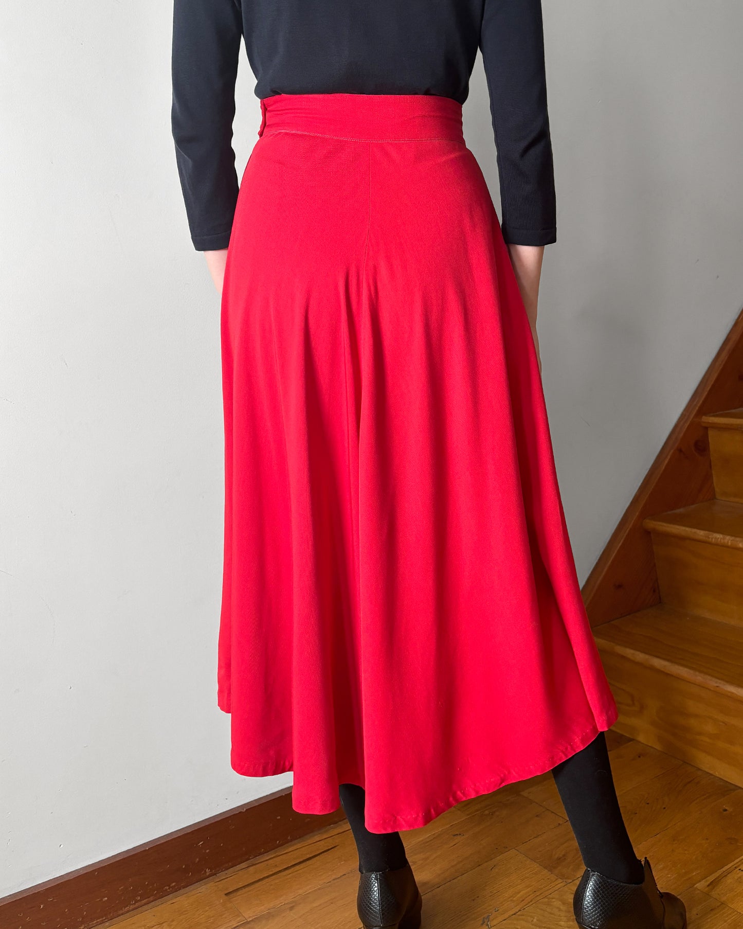 1940s Bias Cotton Skirt–S