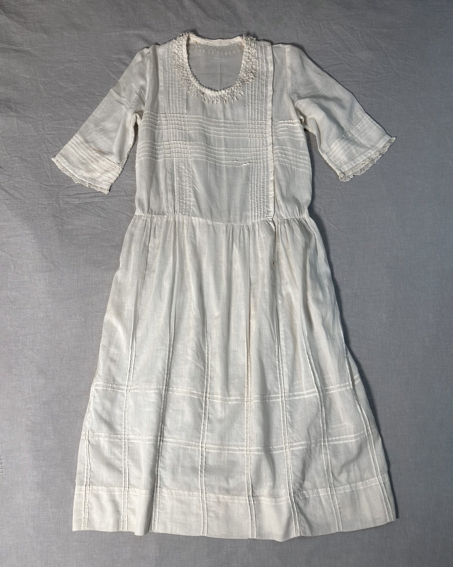 1920s Cotton Day Dress–M