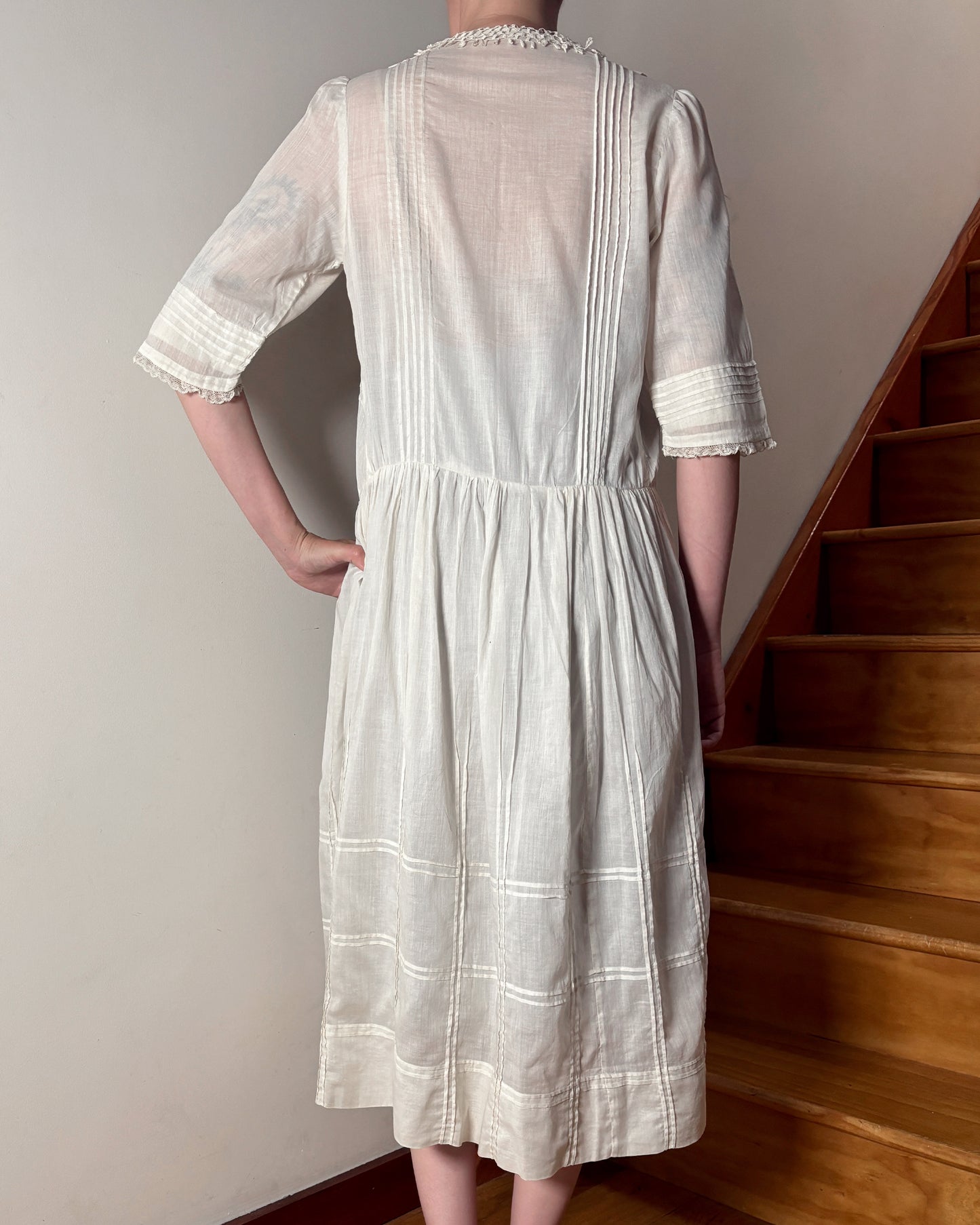 1920s Cotton Day Dress–M