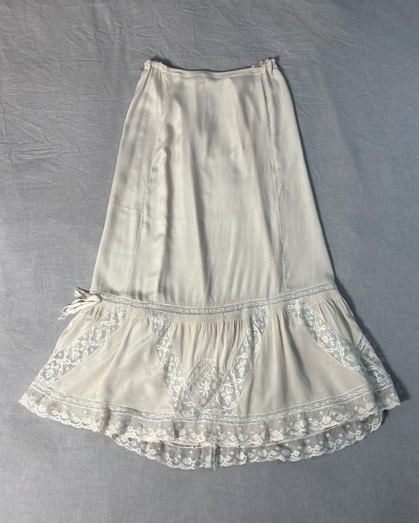 1920s Silk & Lace Slip Skirt