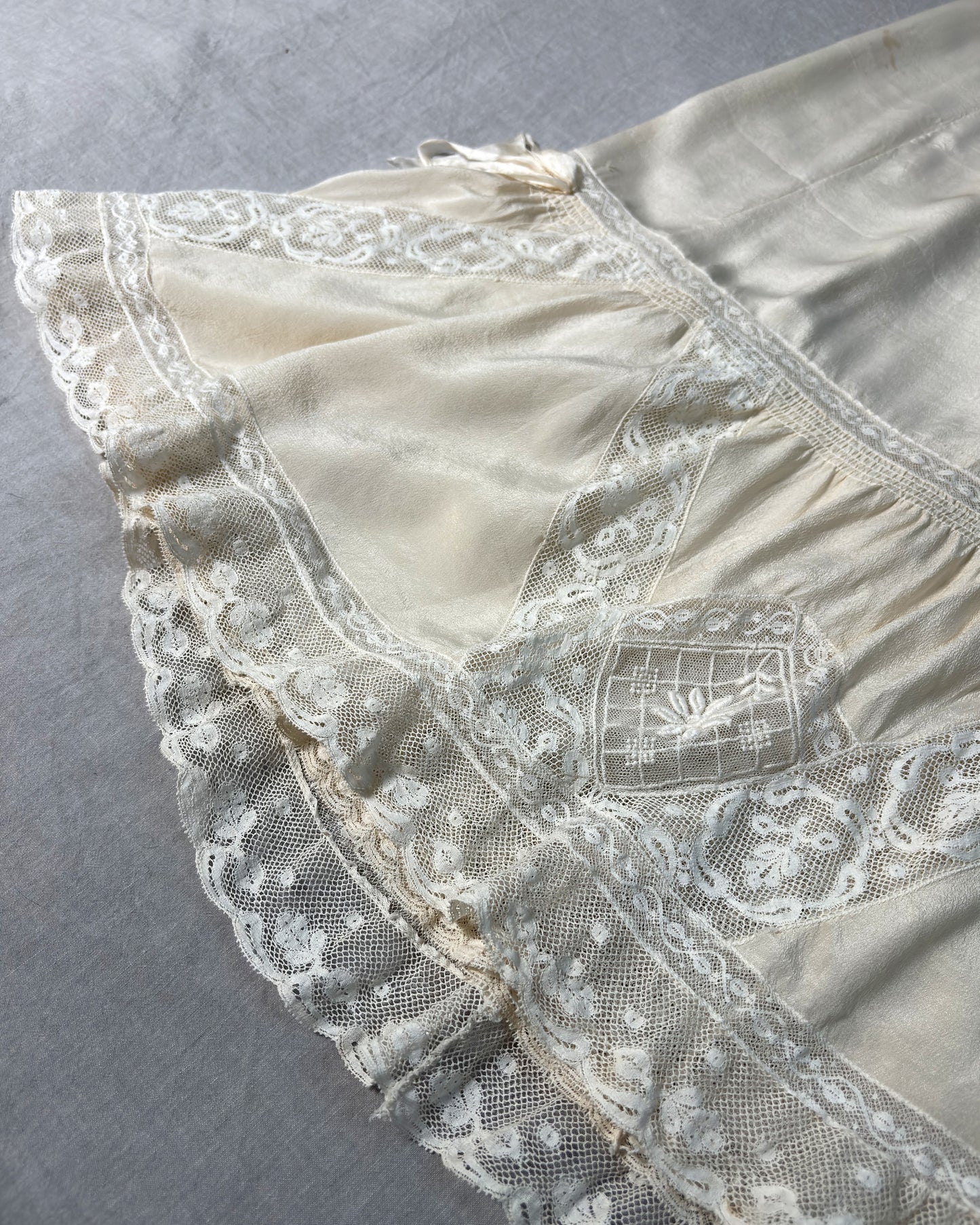 1920s Silk & Lace Slip Skirt