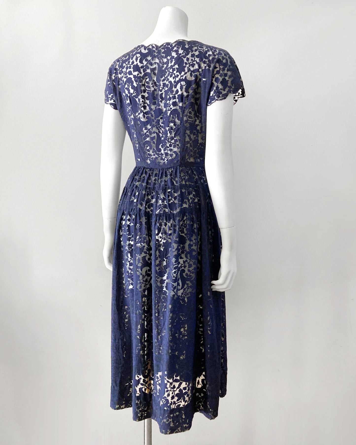 1950s Devoré Dress–S