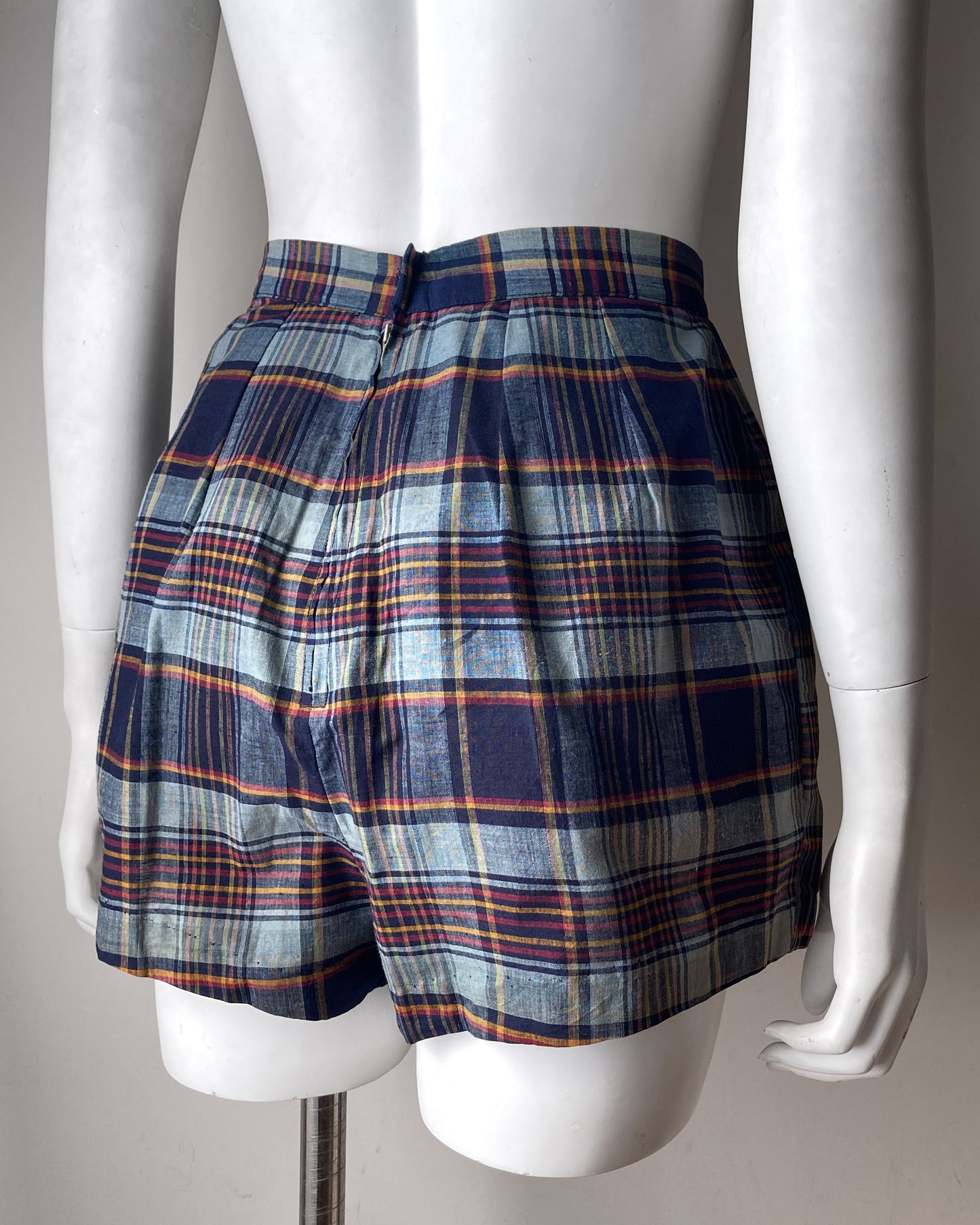 1950s Madras Short Shorts–Size 4/6
