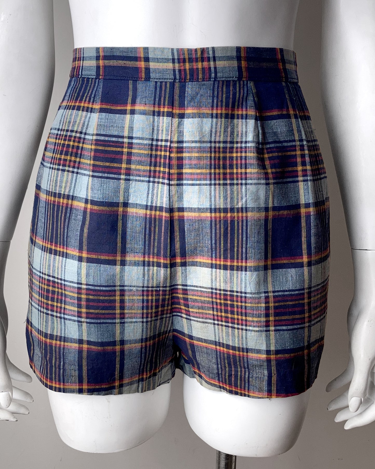 1950s Madras Short Shorts–Size 4/6