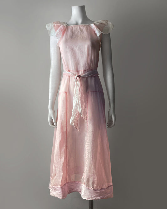 1930s Organdy Party Dress–S
