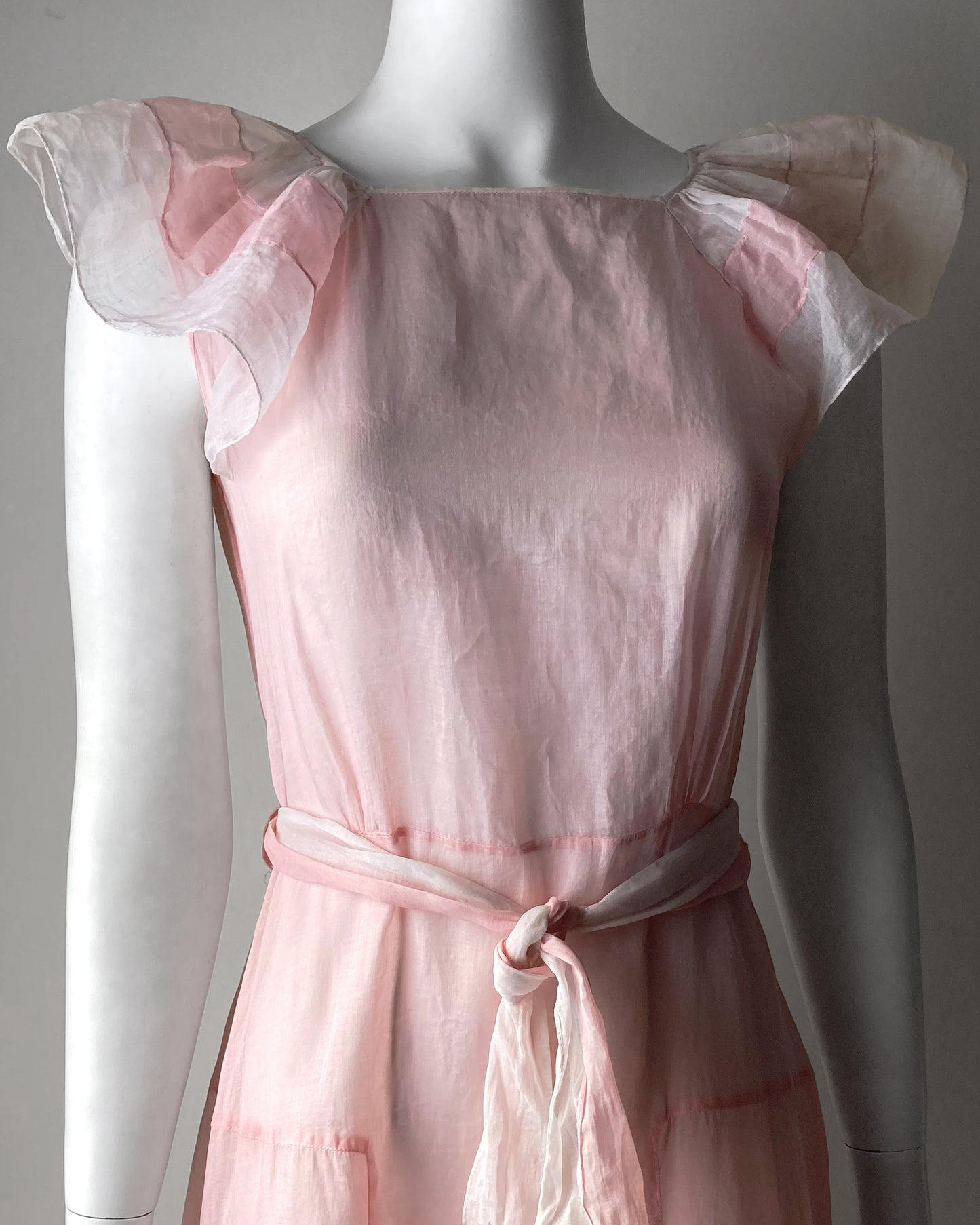 1930s Organdy Party Dress–S