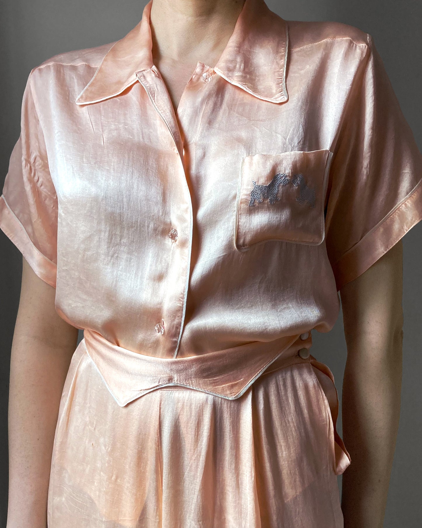 1930s Silk Pajama Set–S